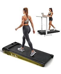 Redliro Walking Pad Treadmill with Incline, Compact Walking Pad with Smart Led Display, Portable Under Desk Treadmill for Home & Office Use