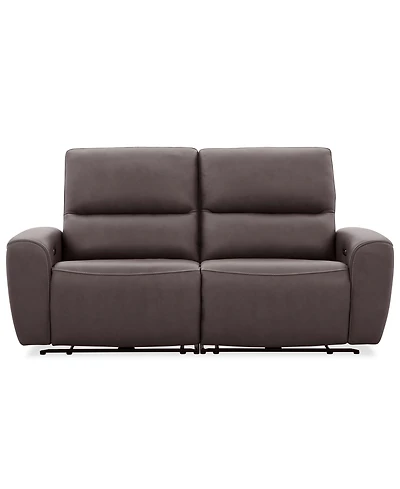 Symond 2-Piece Leather 2 Power Motion Sofa