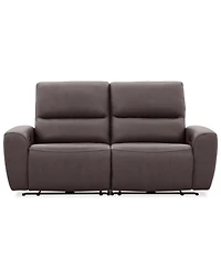 Symond 2-Piece Leather 2 Power Motion Sofa