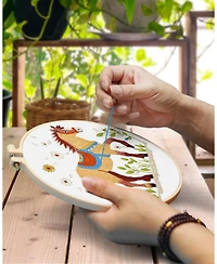 Gnuadz 3 Pack Embroidery Kit Horse Stamped Patterns Hoop Tools Threads