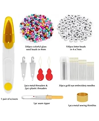 Gnuadz 400plus pieces Friendship Bracelet Kit Embroidery Floss Beads Tools