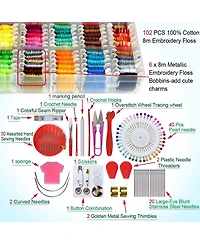 Gnuadz 108pieces Embroidery Floss Kit Organizer Box Friendship Bracelet Tools