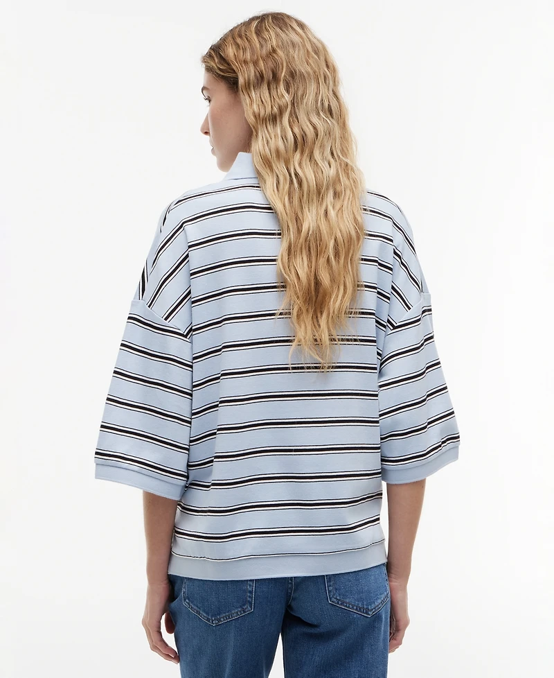 Tommy Hilfiger Women's Multi-Stripe Oversized Polo Shirt