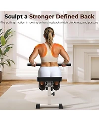 Fed Fitness Compact Hydraulic Rowing Machine for Home, 12 Resistance Levels, 300LBS Weight Capacity, Full Body Workout Rower