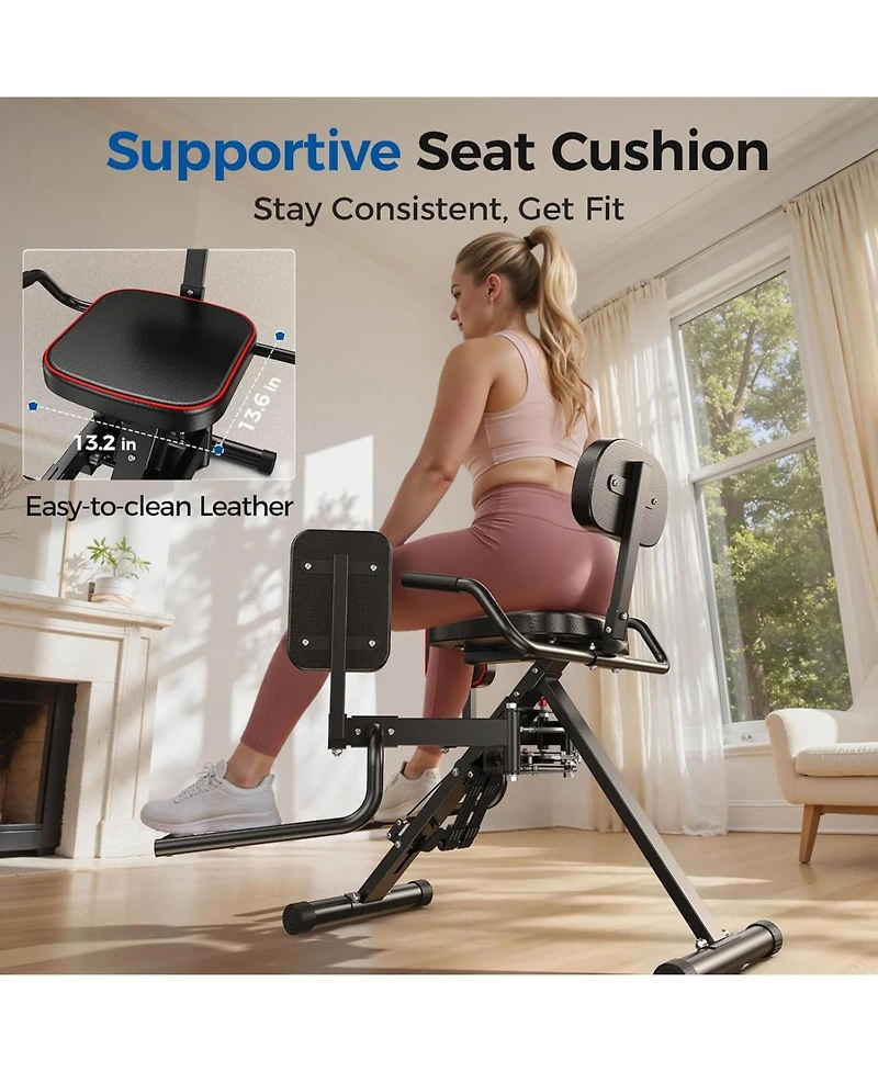 Fed Fitness 2 in 1 Hip Abductor & Adductor Machine for Home Gym, targets glutes and inner thighs with 6 resistance levels and dual foot bars.