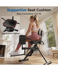 Fed Fitness 2 in 1 Hip Abductor & Adductor Machine for Home Gym, targets glutes and inner thighs with 6 resistance levels and dual foot bars.
