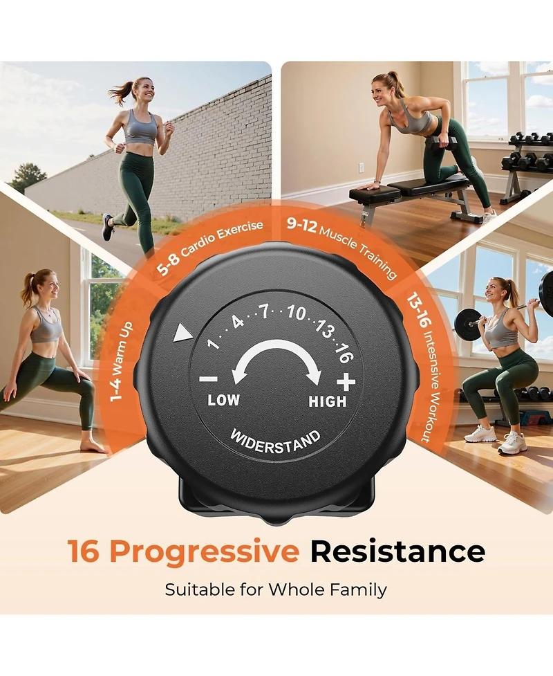 Fed Fitness Recumbent Exercise Bike for Home, 350LB Capacity, 16-Level Magnetic Resistance, Lcd Monitor and Pulse Sensors