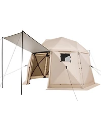 Gouun Pop Up 13-Sided Spherical Gazebo Screen Tent 12x12 ft with Removable Top and Carry Bag
