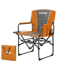 gaomon 1PC Portable Outdoor Camping Chair, Aluminum Folding Director Chair with Side Pocket