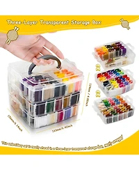 Gnuadz 187pieces Embroidery Floss Cross-stitch Thread Kit Tailoring Tools Friendship Bracelets Sewing Handicraft Diy