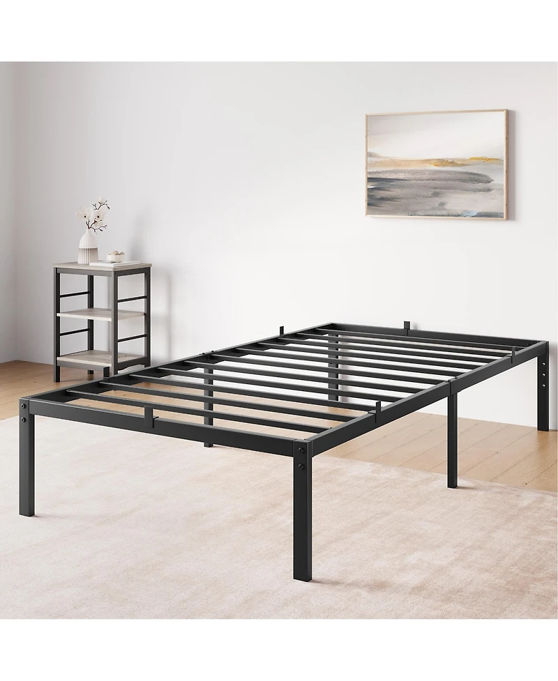 homfan 14Inch Heavy Duty Metal Platform Bed Frame - Sturdy Low Profile Mattress Foundation