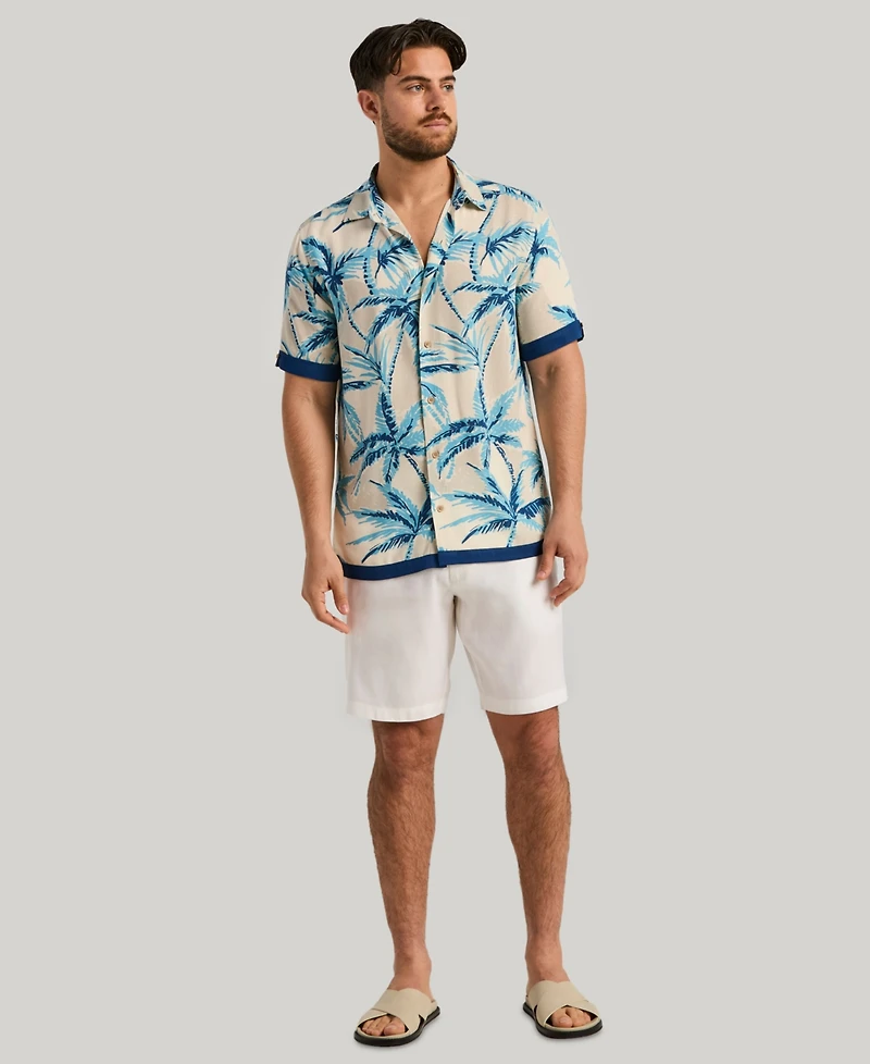 Cubavera Men's Two-Tone Palm Print Shirt