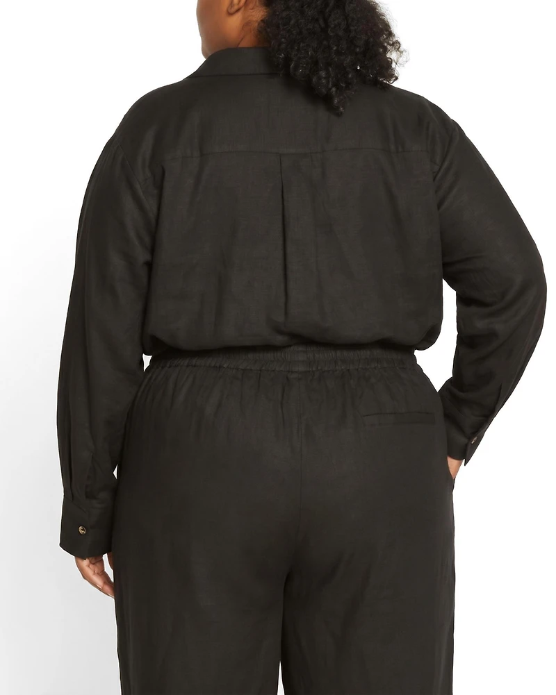 Universal Standard Plus Dawn Linen Hi Low Tunic