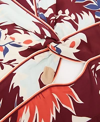 Reiss Women's Floral-Print Cut-Out Midi Dress