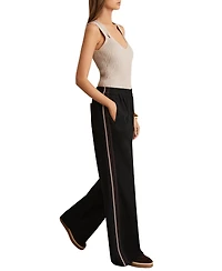Reiss Women's Side-Stripe Wide-Leg Pants