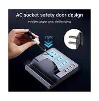 Artudatech 140W GaN Charging Station - Fast Charger with 100W Pd, 15W Wireless and Ac Outlet