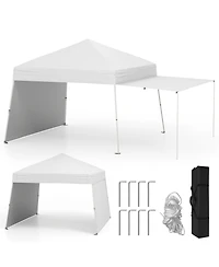 Gouun 14 x 9.2 feet Pop-Up Canopy Tent with 2 Convertible Sidewalls and Awning