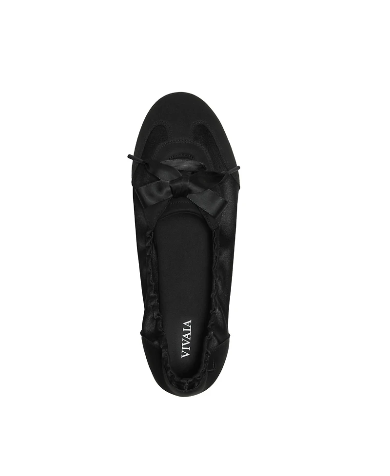 Vivaia Women's Yanka Round-Toe Satin Sneakerina
