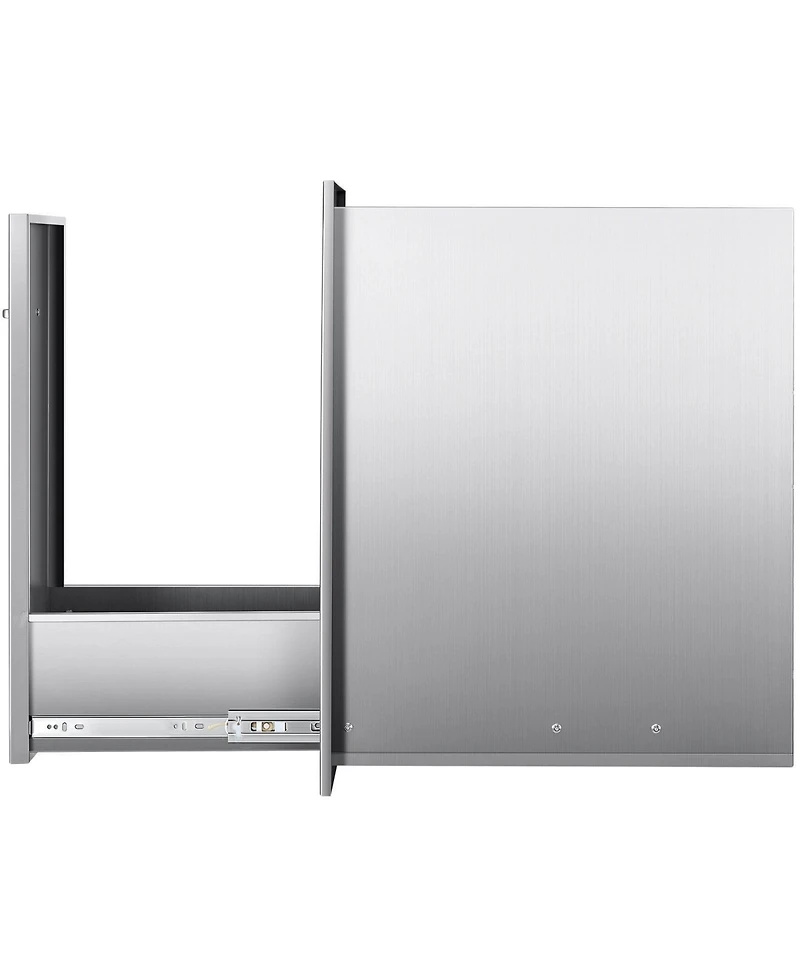 Sugift Outdoor Kitchen Trash Drawer 13.54in W x 19.61in D Multi-Purpose Stainless Steel Drawer
