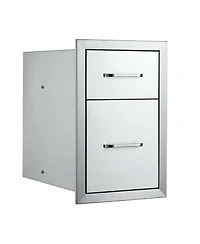 Sugift Outdoor Kitchen Drawers 13in W x 20.4in H x 20.8in D With Stainless Steel Handle