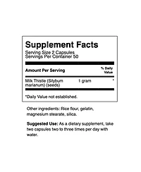 Swanson Milk Thistle Herbal Liver Support Supplement quality Formula Helping to Maintain Overall Health and Wellbeing 100 Capsules