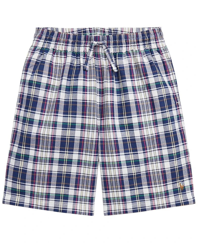 Polo Ralph Lauren Boys' 8-20 Big Fit Plaid Cotton Oxford Shorts
