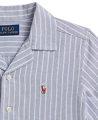 Polo Ralph Lauren Boys' 2T-7 Striped Cotton Oxford Camp Shirt