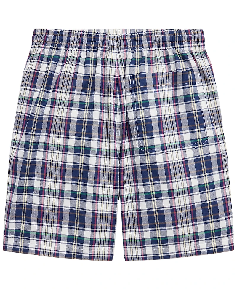 Polo Ralph Lauren Boys' 8-20 Big Fit Plaid Cotton Oxford Shorts