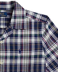 Polo Ralph Lauren Boys' 8-20 Plaid Cotton Oxford Camp Shirt