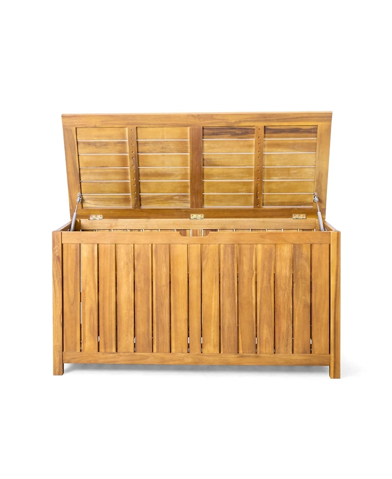 sumyeg Acacia Wood Outdoor Storage Portside 100Gallons Wood Deck Box