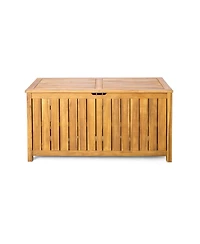 sumyeg Acacia Wood Outdoor Storage Portside 100Gallons Wood Deck Box