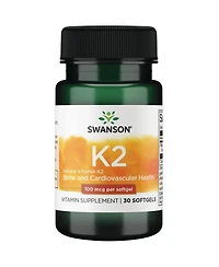 Swanson Vitamin K2 Menaquinone-7 Regulate Calcium, Bone and Cardiovascular Support, Japanese Natto, 30 Softgels