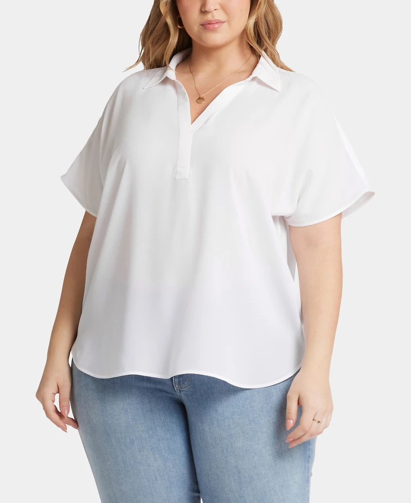 Nydj Plus Size Becky Short-Sleeve Top