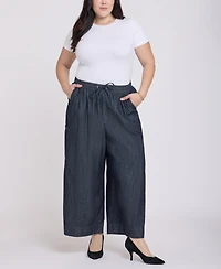 Nydj Plus Whitney Pull-On Cargo Crop Pants