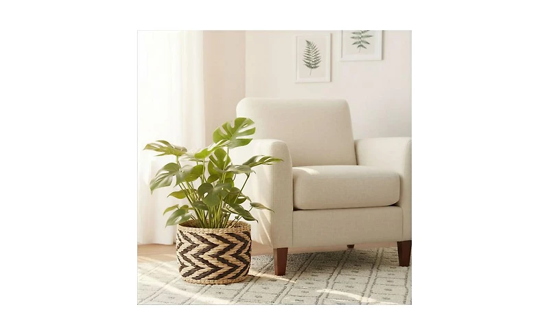 Household Essentials Cattail and Paper Zee Basket