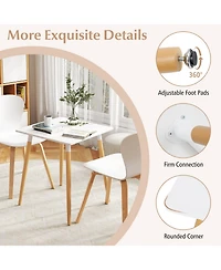 Gouun Square Dining Table with Adjustable Foot Pads