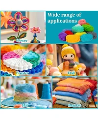 Gnuadz Yarn For Crocheting Soft Knitting Crafts Multicolor Skeins Diy Handicraft Scarves Gift Beginners Adults 15x20g