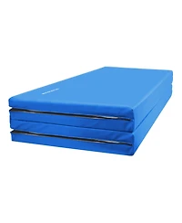 BalanceFrom 4' x 6' x 2" All Purpose Folding Fitness Gymnastics Gym Mat, Blue
