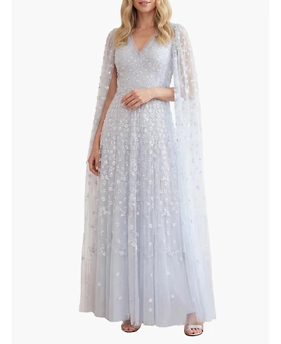 Needle & Thread Women's Clover Cape Sleeve Ankle Gown