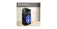 Bluetooth Party Speaker with Party Lights, Microphone, and Speaker Stand