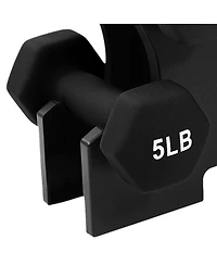 BalanceFrom Fitness 20 Pound Neoprene Coated Dumbbell Set with Stand, Black