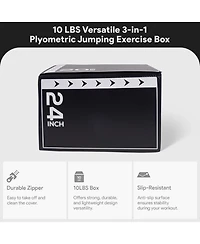BalanceFrom Fitness 10 Pound Versatile 3 in 1 Plyometric Jumping Exercise Box