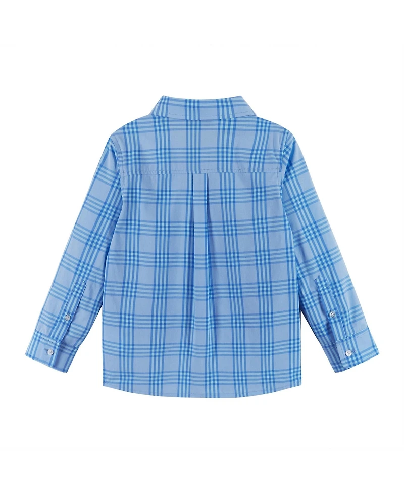 Andy & Evan Toddler Boys and Toddler/Child Aqua Grey Plaid Vest Set