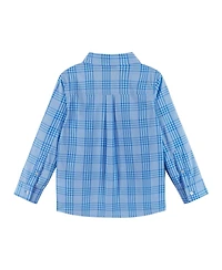 Andy & Evan Toddler Boys and Toddler/Child Aqua Grey Plaid Vest Set