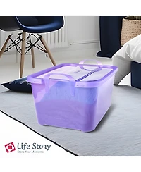 Life Story Purple Stackable Closet & Storage Box 55 Quart Containers (6 Pack)