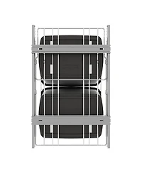 Rev-a-shelf Double Pullout Trash Can 35 qt. for Kitchen, Gray, Rv-18KD-13C-S