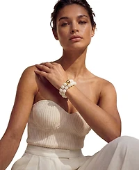Ettika 18k Gold-Plated Power Bead Stack Bracelet
