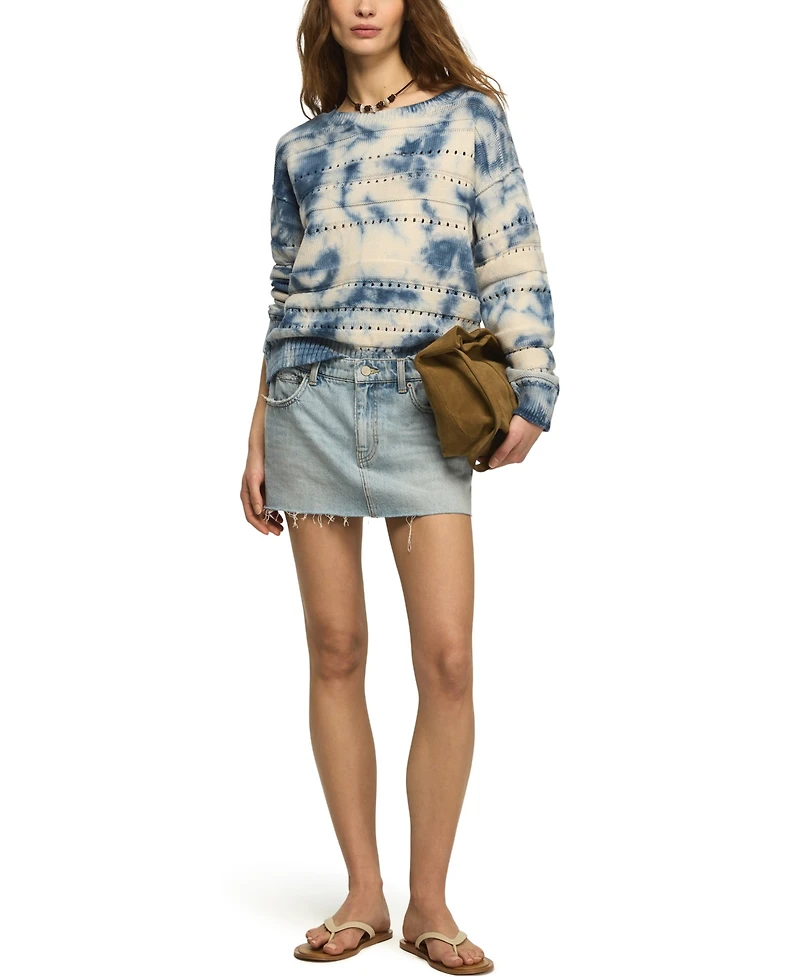 Lucky Brand Women's Beachy Tie-Dye Crewneck Sweater