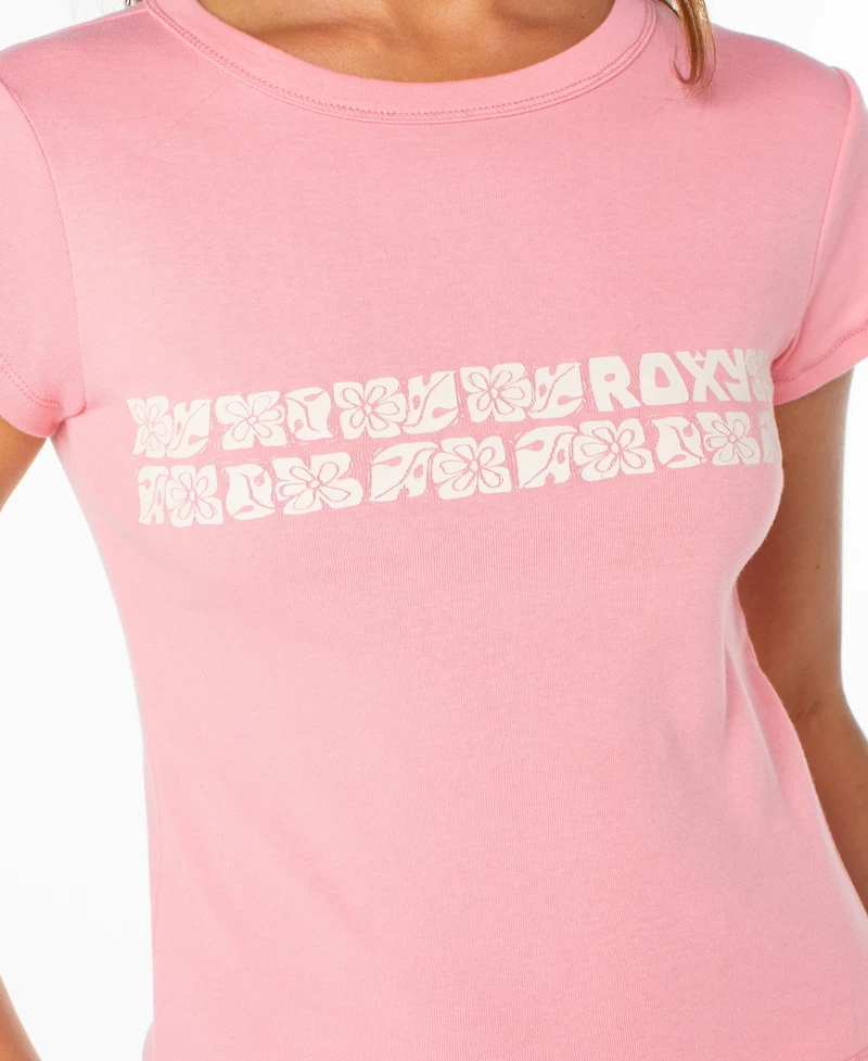 Roxy Women's Retro-Inspired 90s Baby Crew Neck T-Shirt