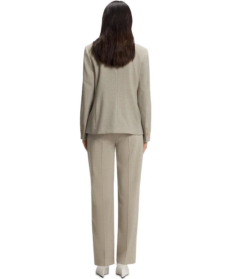 Boss by Hugo Women's Melange Virgin Wool Regular-Fit Blazer